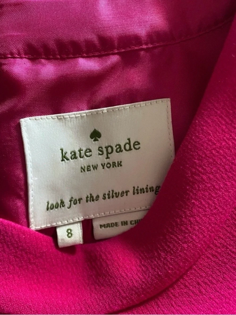 Kate Spade Women's Pink Scallop Shift Dress Size 8 Classic Preppy Corporatecore